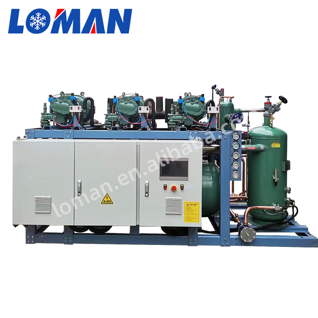 Bitzer Screw Compressor Refrigeration Parallel Rack Condensing Freezing